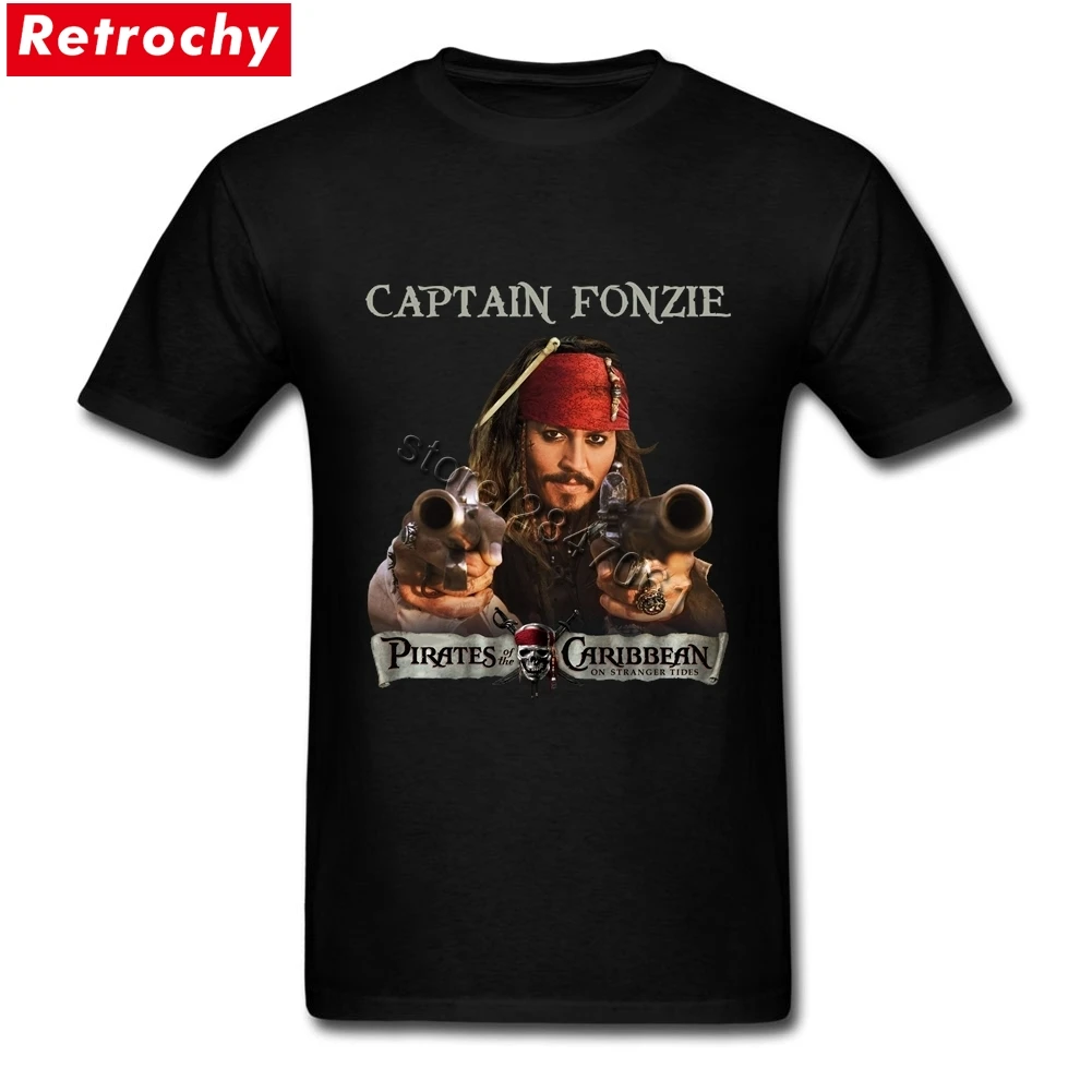 America Brand Cotton T Shirt CAPTAIN Jack Sparrow T Shirt Homme Crazy