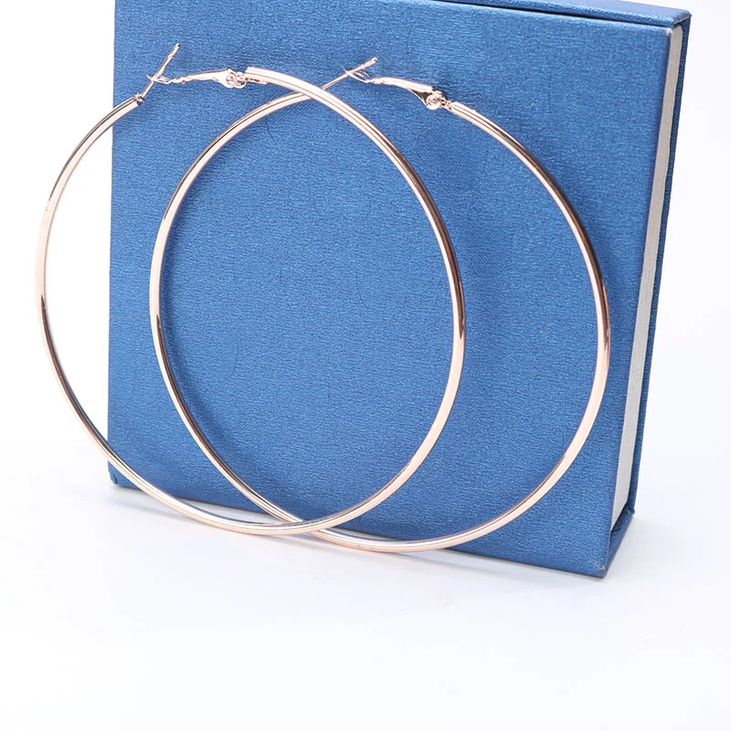 

Fashion Jewelry Huge Hoop Earring Gift for Women Vintage Rose Gold Color Big Circle Earrings Christmas Gift Oorbellen