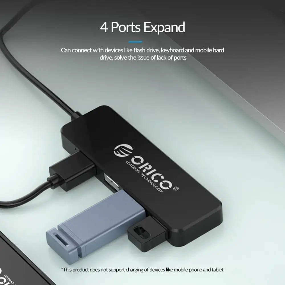 ORICO USB 2,0 концентратор 4 порта Мини Высокоскоростной Мульти USB разветвитель расширитель портативный OTG адаптер для портативных ПК huawei mate 10 Pro