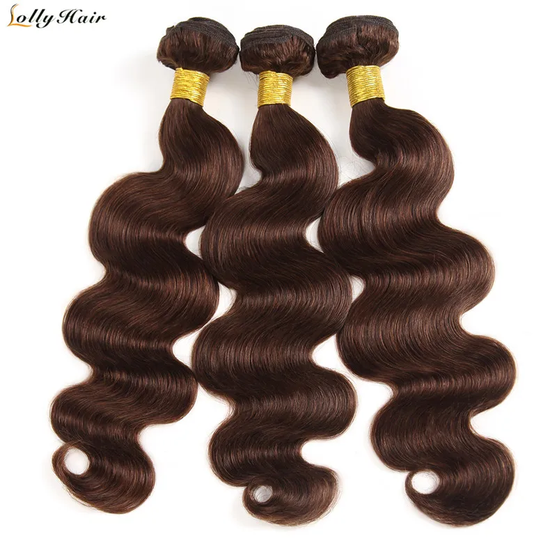 2# dark brown body wave hair bundles (8)
