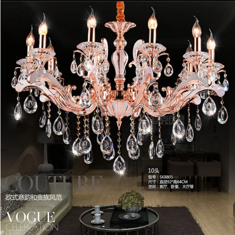 modern crystal chandelier candle holder chandelier for foyer rose gold diningroom livingroom
