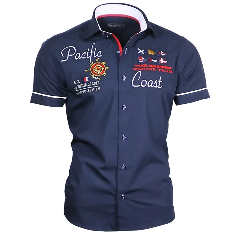 

ZOGAA 2019 New Brand Men Shirts Short Sleeve Casual Slim Fit Men Autumn Spring Printing Shirt Plus Size S-3XL Dress Shirts Men