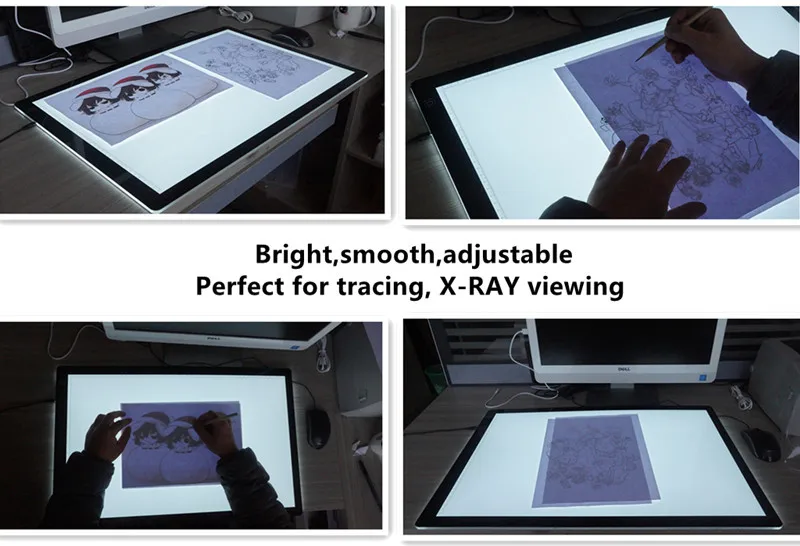 Цифровой графический планшет A2 LEDThin трафарет чертежная доска светильник для отслеживания письма портативный электронный планшет