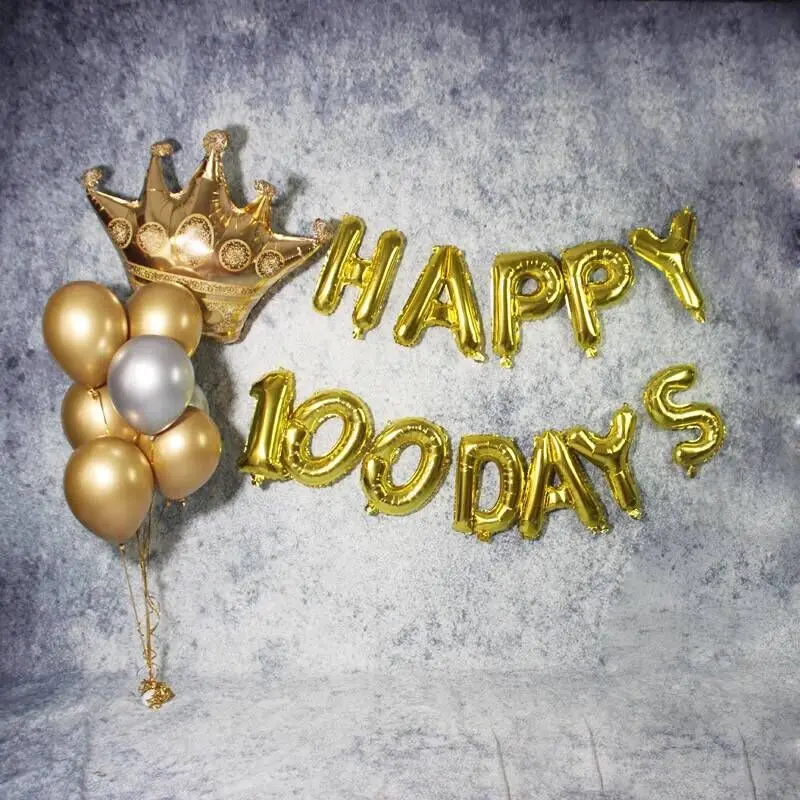 1 комплект большой Размеры Золотая Корона Фольга воздушные шары с металлические шарики, День подарков будущей матери для празднования первого дня рождения Свадебные украшения