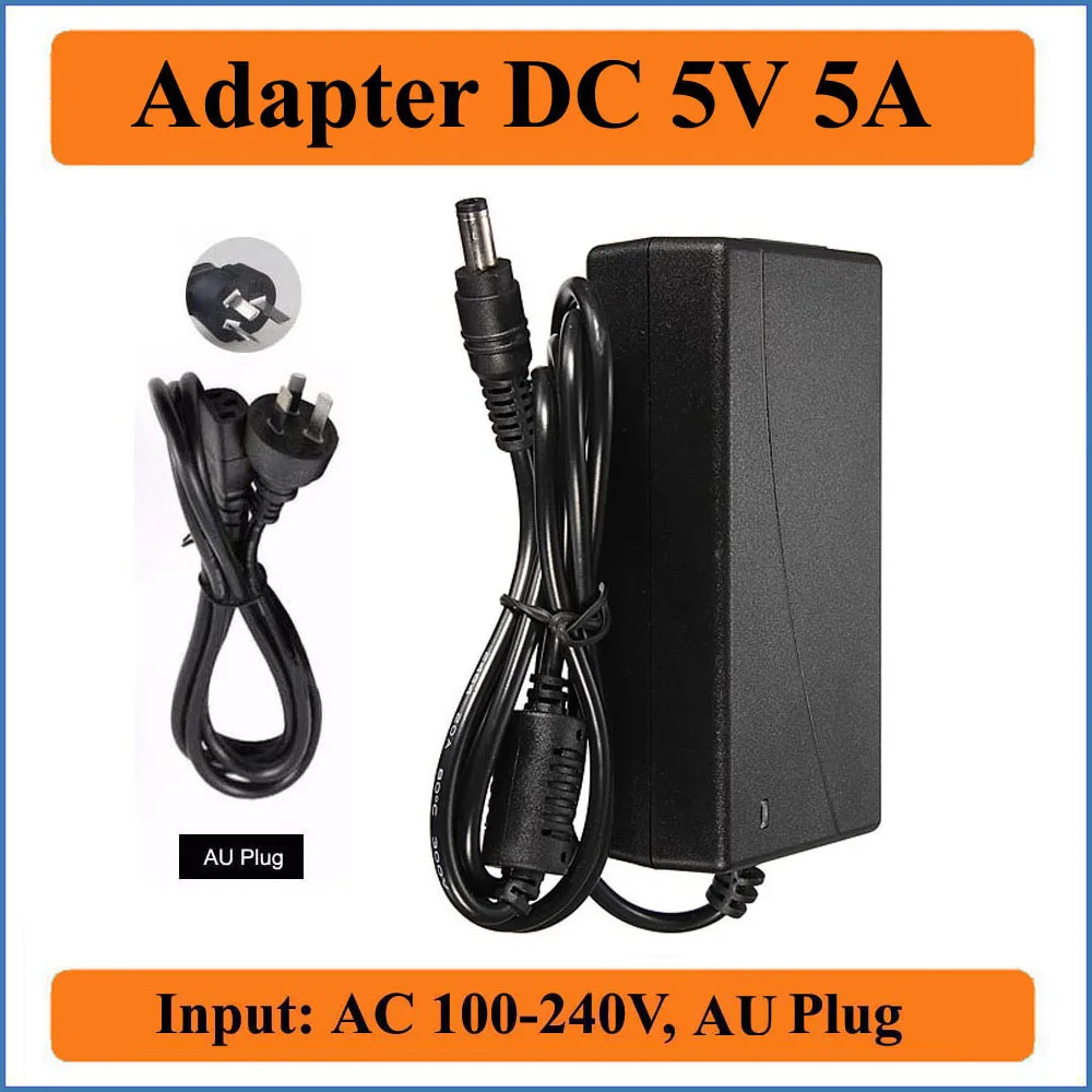 

5V 5A AU Plug AC DC Adapter High Quality Universally Used AC Converter Adapters For DC 5V 5000mA 25W LED Power Supply Charger