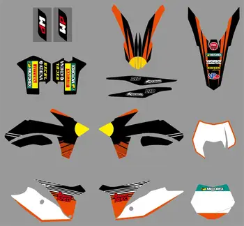 

NICECNC Team Graphic Background Stickers Decals Kit For KTM SX SXF SX-F XC XCW XCF XC-F XCFW EXC 125 150 200 250 350 450 500