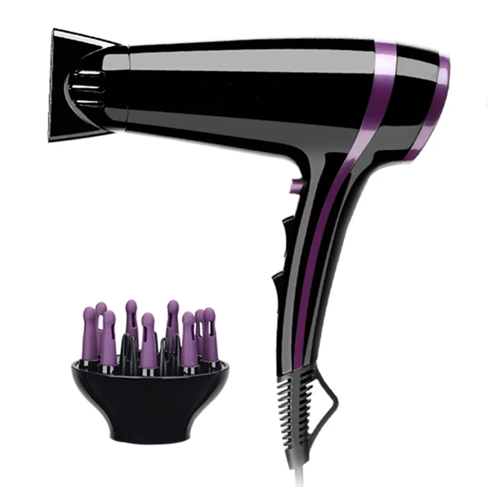 Rebune 2200W 200-240V Hair Dryer Anion Ceramic Ionic Fast Styling Blow Dryer AC Motor Salon&Home Use Hair Drier Blower Set yaqiang 3000w hair dryer blue light anion ceramic ionic fast styling blow dryer ac motor salon