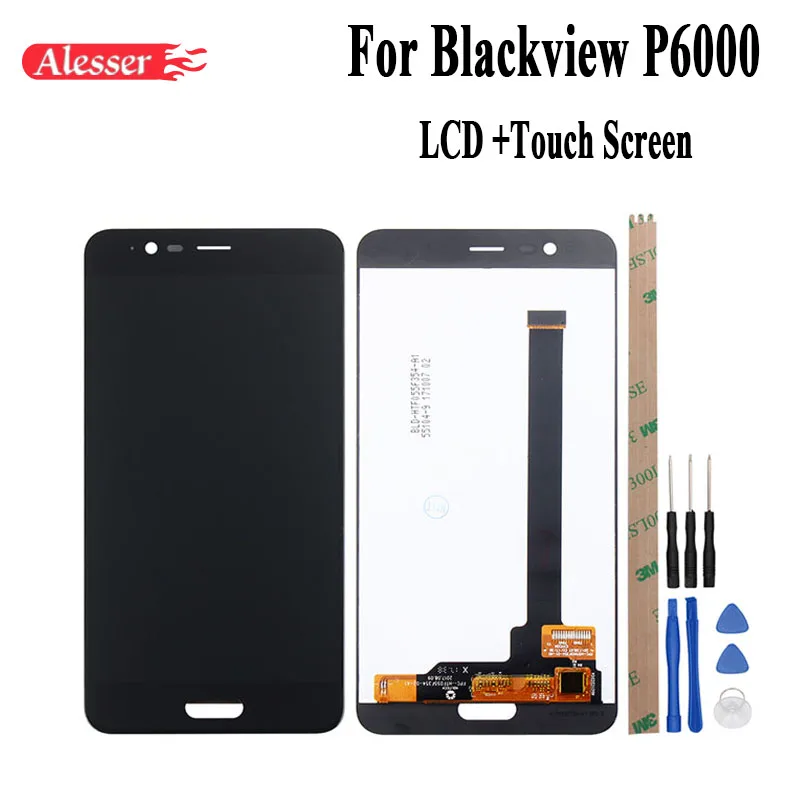 

Alesser For Blackview P6000 LCD Display And Touch Screen Assembly Repair Parts 5.5 Inch+Tools+Adhesive For Blackview P6000