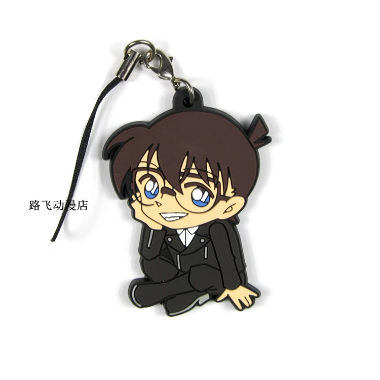 Фигурка детектива Конана резиновый брелок Edogawa Konan Kudou Shinichi Haibara Ai Amy Yeager аниме