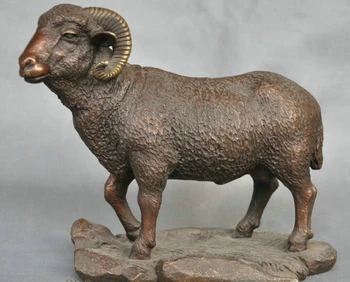 

WBY 8'' China Zodiac Bronze Goat Sheep Statue R0712