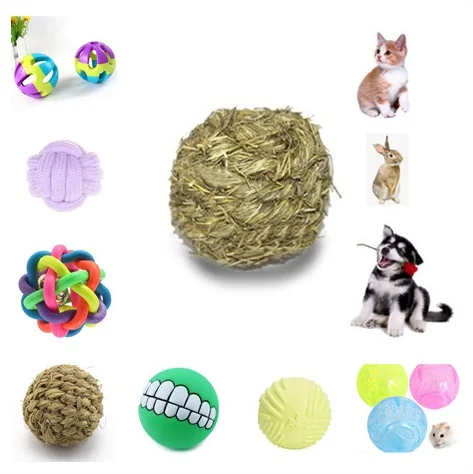 Pets Ball Toy Colorful Biting Ball Dog Cat Puppy Ball Teeth Toy Pet Supplies