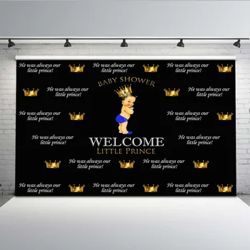 

Vinyl Prince Birthday Party Photo Backdrop for Photography Step Repeat Background Camera Studio G-418