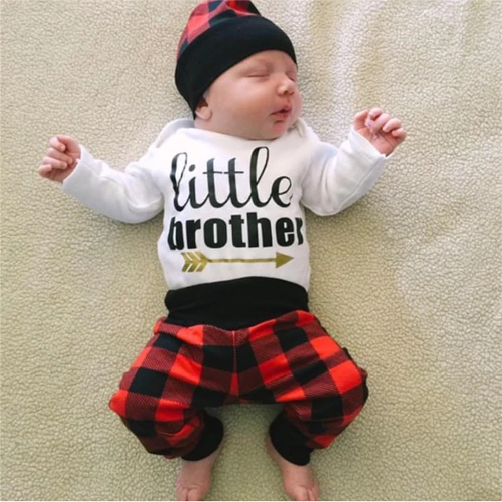 red plaid baby hat