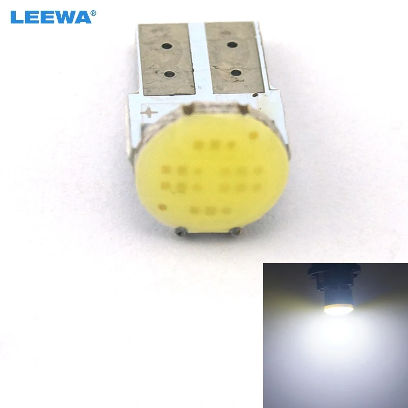 

LEEWA 5 шт. DC12V 2 Вт T10 W5W/184/194 танкетка 6 светодиодный COB клиновидная автомобильная светодиодная лампа светодиодный светильник лампа белый # CA2902