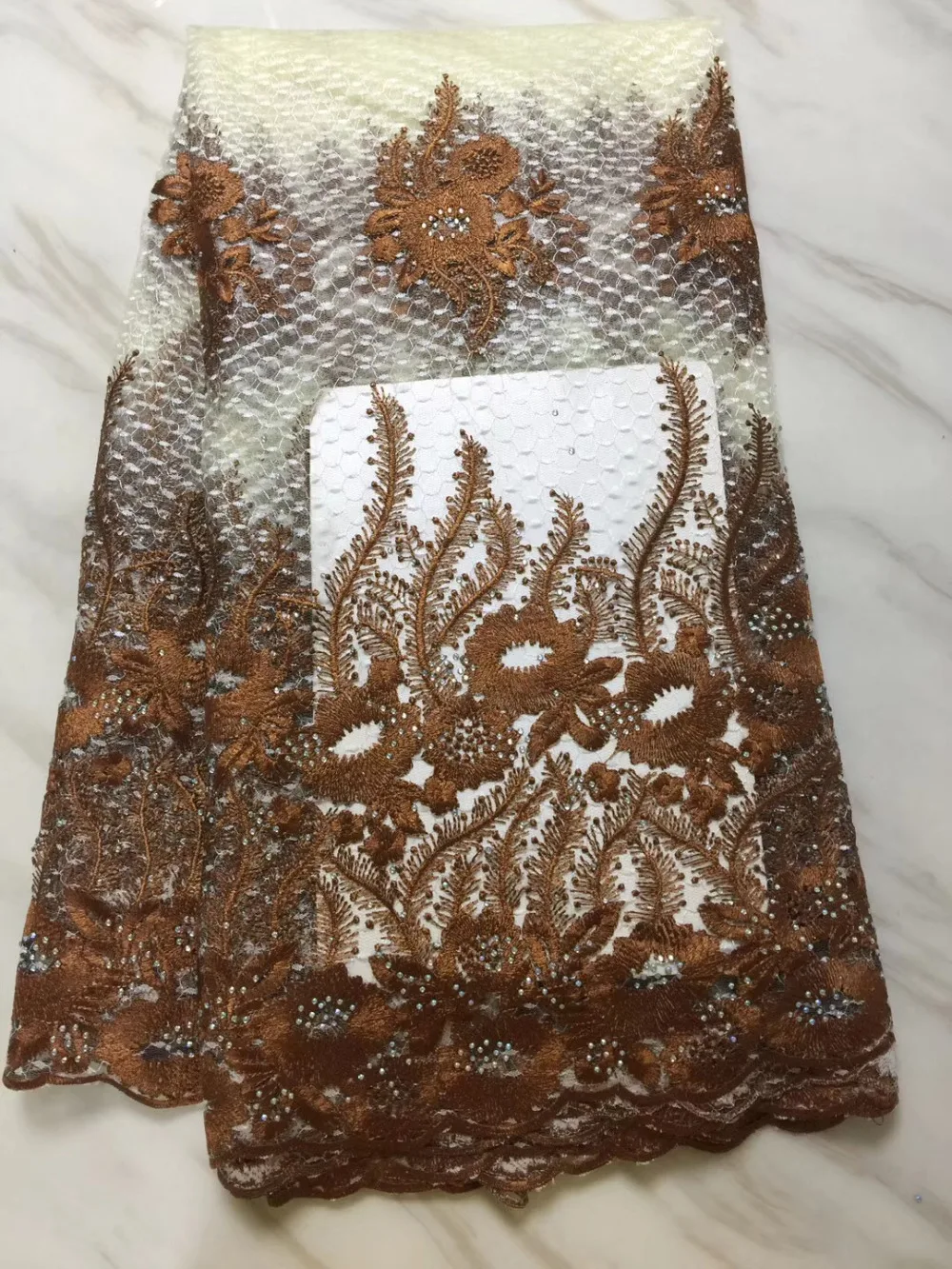 Latest 5 Color African Laces 2018 Lace Fabric With Heavy Stones High Quality Nigerian Wedding French PF148-1 | Дом и сад