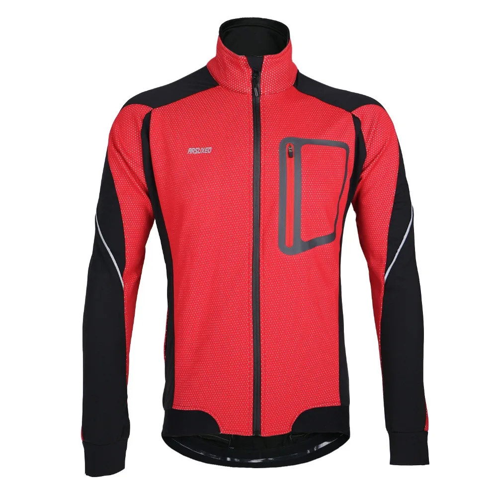 ARSUXEO для мужчин зимние теплые Велоспорт куртка термальность Руна Велосипедный спорт костюмы спортивное пальто MTB велосипеда Джерси ветро