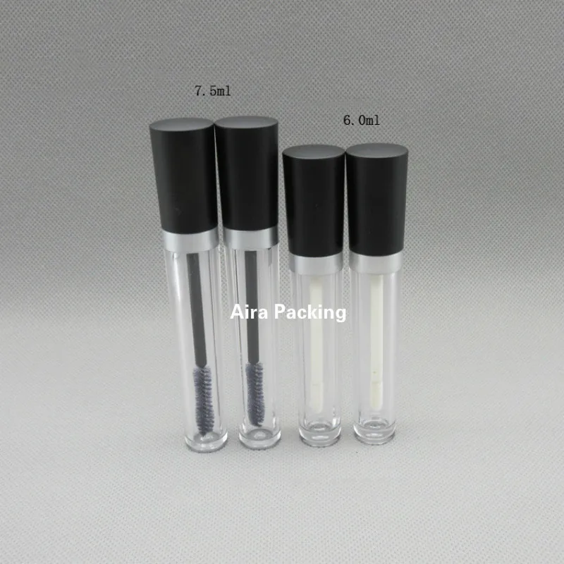 

50pcs/lot 6MLPlastic Empty Cosmetic Lip Gloss Tube 7.5ML DIY High Quality Mascara Refillable Bottle Top Grade Cosmetic Container