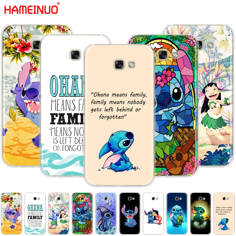 

HAMEINUO LILO AND STITCH OHANA FAMIL cell phone case cover for Samsung Galaxy A3 A310 A5 A510 A7 A8 A9 2016 2017 2018
