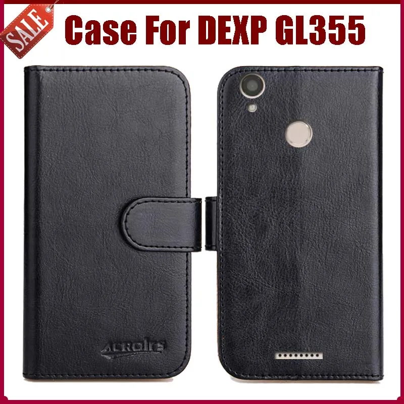 

Hot Sale! DEXP GL355 Case New Arrival 6 Colors High Quality Flip Leather Protective Cover For DEXP GL355 Case Phone Bag