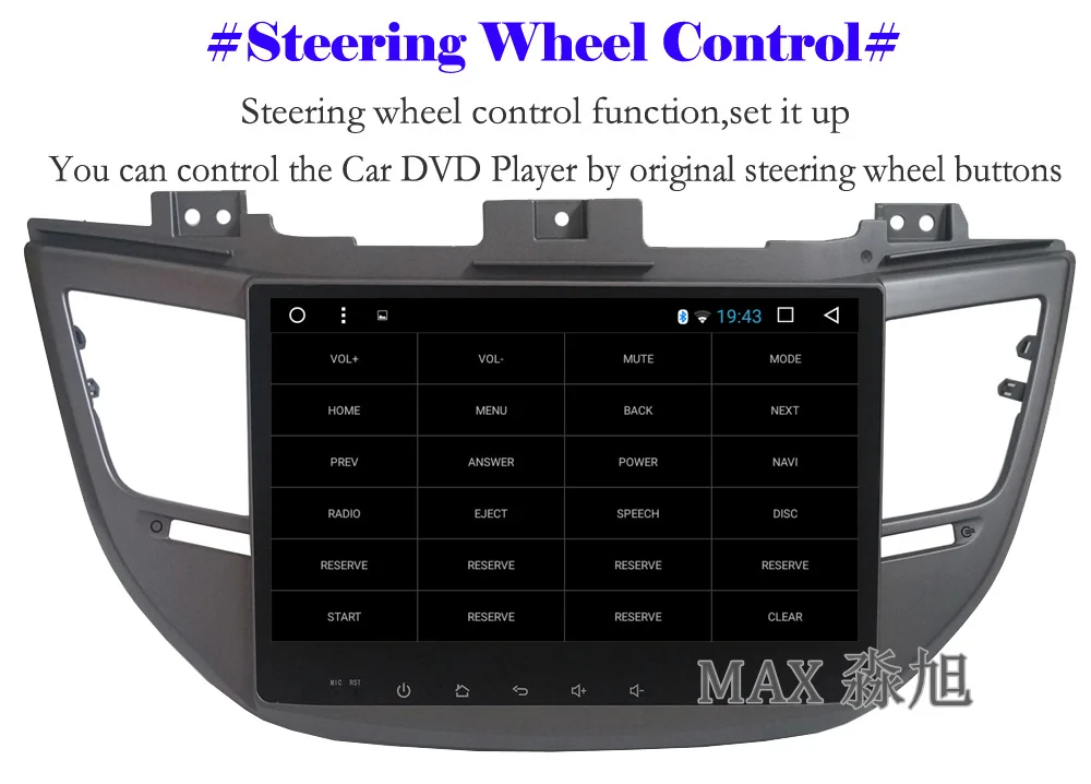 Flash Deal MAX Android 8.1.0 Car DVD Player For Hyundai Tucson 2015 2016 2017 GPS Navigation System Radio WiFi Steering wheel control 10