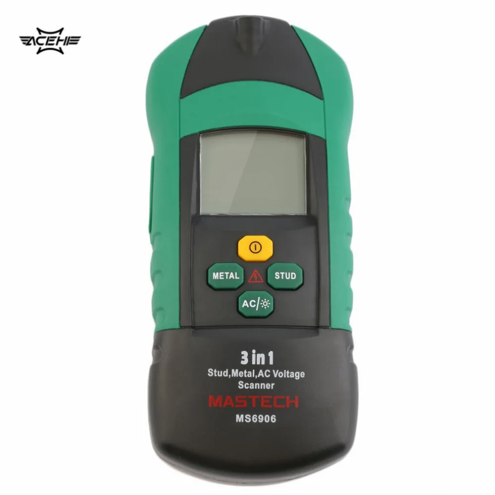 

MASTECH MS6906 3 in 1 Multi-function Stud Metal AC Voltage Scanner Detector Tester Thickness Gauge w/ NCV Tester +Wood detector