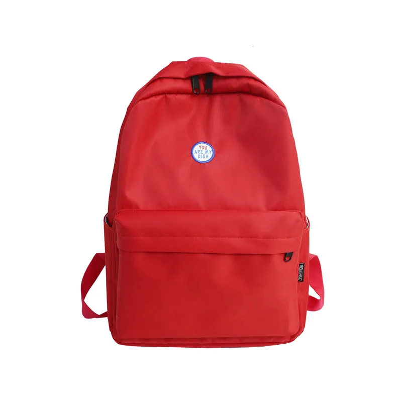 

Light Solid Preppy Style Soft Fabric Backpack Female Water Proof Nylon School Backpack for Teenage Girls Striped Backpack Women