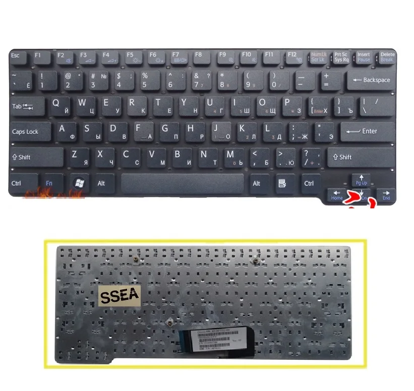 SSEA Brand New laptop RU Keyboard for Sony Vaio VGN CW VGN