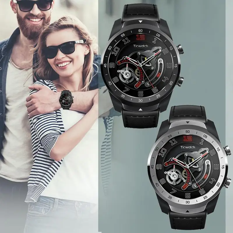 Оригинальные Смарт часы Xiaomi Ticwatch Pro Android GPS IP68 водонепроницаемые Поддержка NFC