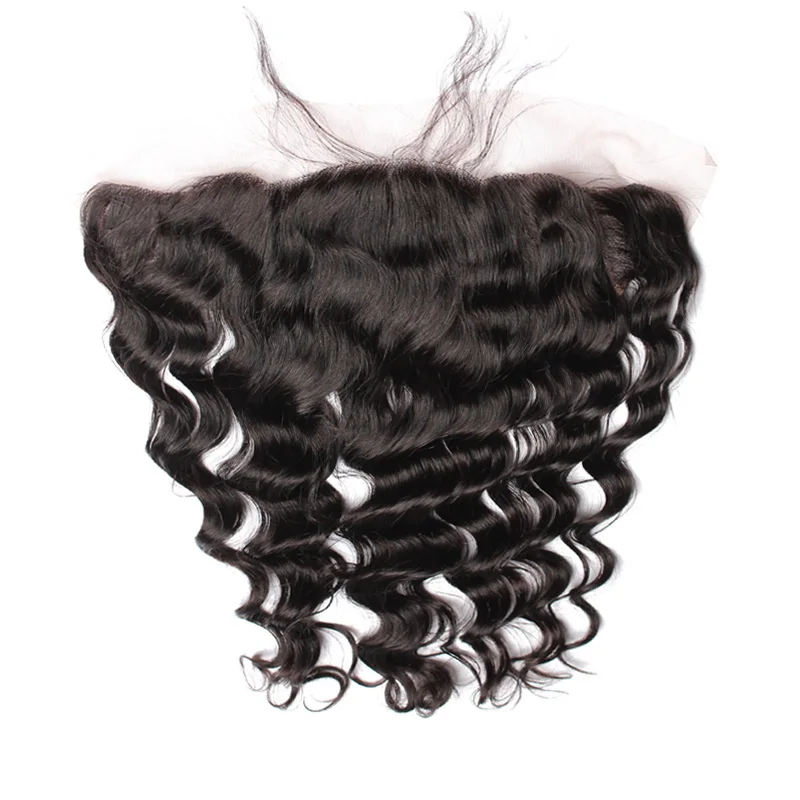 Loose Deep Wave 13x6 Lace Frontal Closure Ear To Ear Pre Plucked With Baby Hair Human Remy Hair Dolago