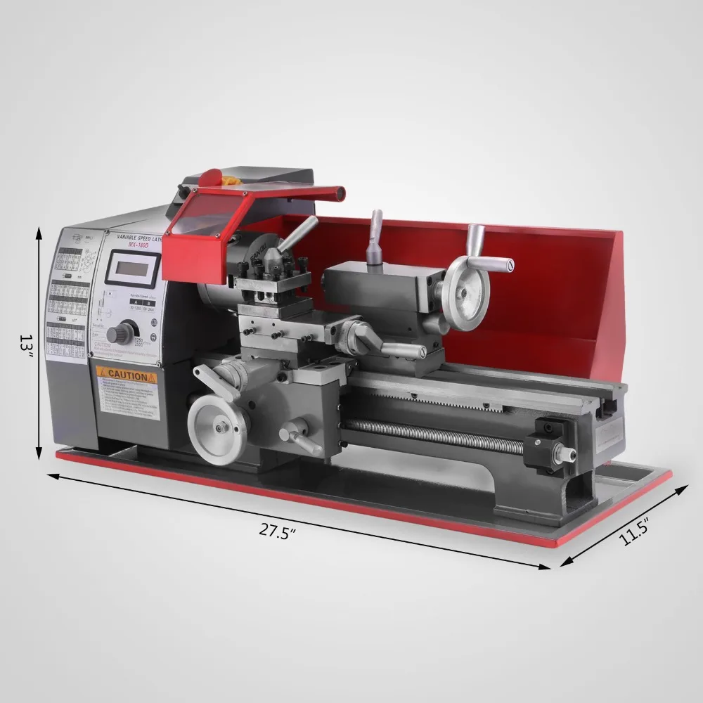  600W Mini Lathe Swing Over Bed 180mm Benchtop Lathe Precision Power