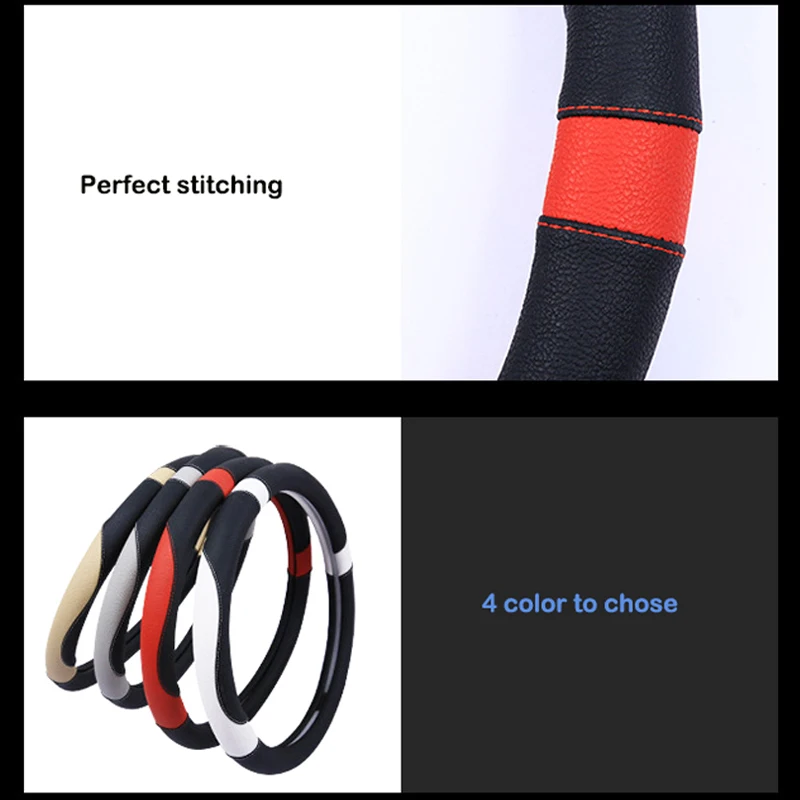 2018 Sport Leather car steering wheel cover car-styling Environmental protection Not smelly Diameter 38 cm 4 color freeshipping