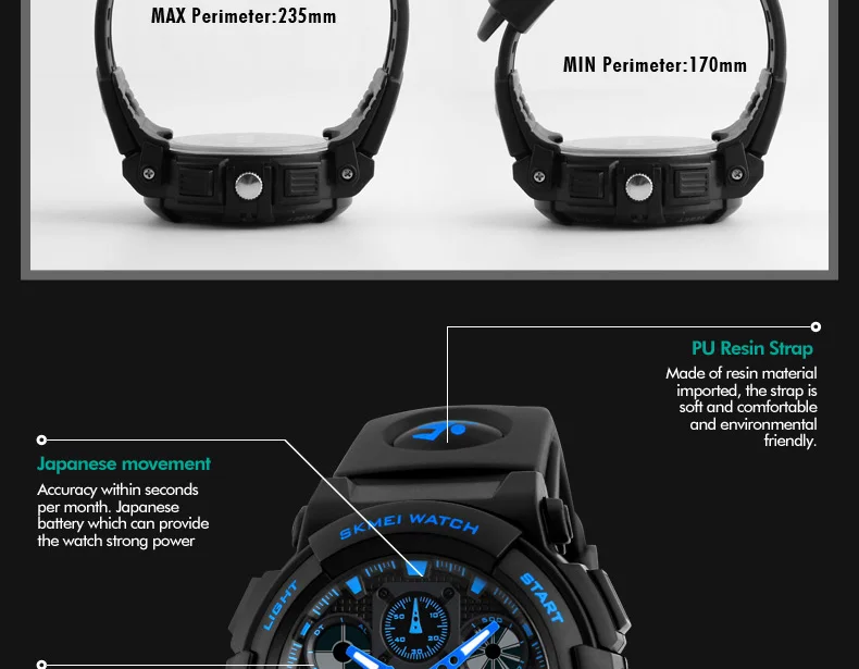 SKMEI 1270 Waterproof Men's Sports Watch description image 14