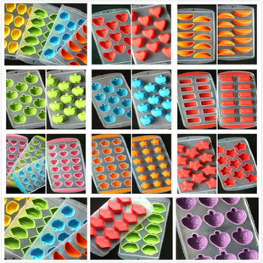 

2017 New Silicone Ice Cube Jelly Chocolate Fruit Cake DIY Mould Mold Tray Pudding