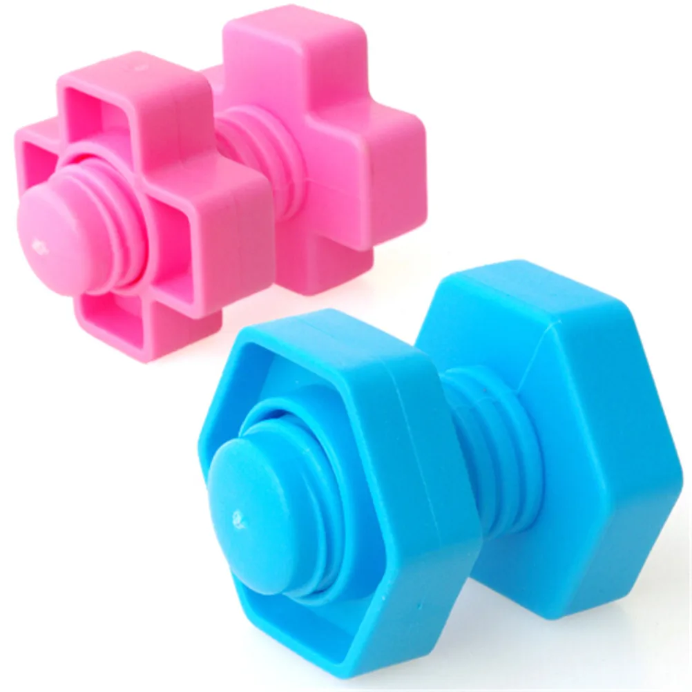 Винтовые строительные блоки пластиковые вставные блоки гайка форма игрушки для детей образовательные игрушечные масштабные модели