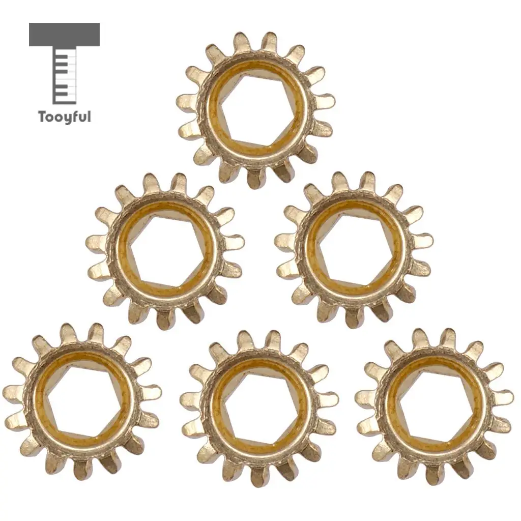 Tooyful 6 шт. тюнеры колышки машинные головки крепление шестигранное отверстие соотношение 1/15 шестерни для гитарных инструментов запчасти