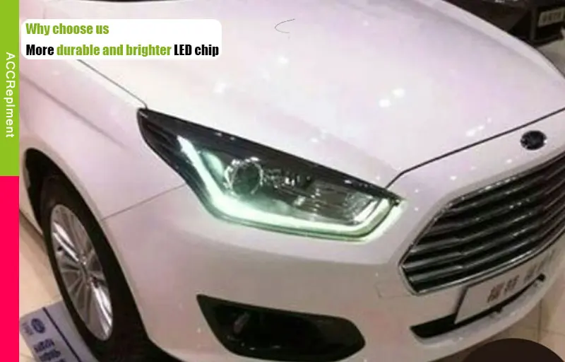 Автомобильный Стайлинг светодиодный налобный фонарь для Ford Fusion фары эскорт светодиодный фары drl указатель поворота drl H7 Биксеноновая разрядная лампа высокой интенсивности для объектива ближнего и дальнего света