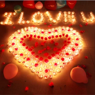Candle romantic bundle love birthday day gift rose | Дом и сад