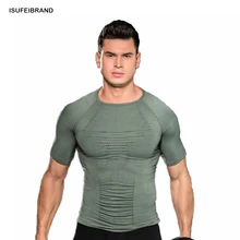 RS10 быстросохнущая Мужская компрессионная футболка дышащая короткий рукав Фитнес футболка Crossfit тренажерные залы футболка плотный Повседневное летний топ