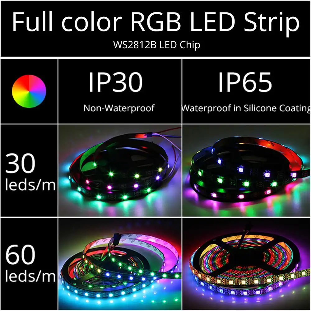 DC 5V WS2812B Bluetooth USB LED Streifen 5050 APP Controller Pixel Streifen Set