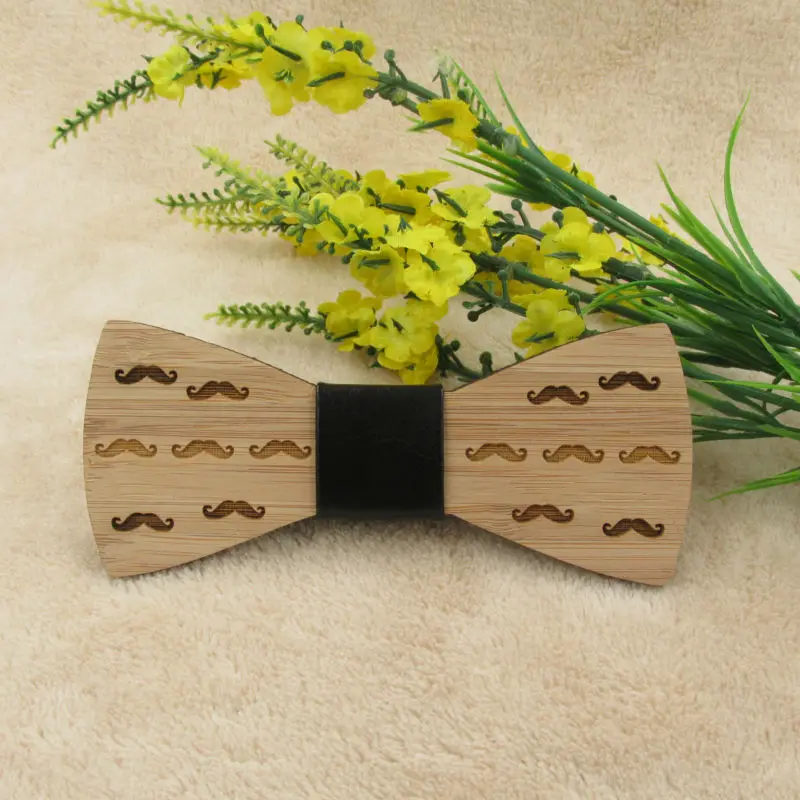 Gravata клетчатый деревянный галстук-бабочка для мужчин Свадебный велосипед пряжа усы Бабочка Дизайн Галстук