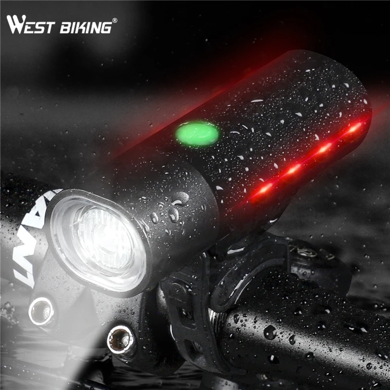 WEST BIKING 4 режима велосипедный светильник USB Перезаряжаемый передний Аксессуары