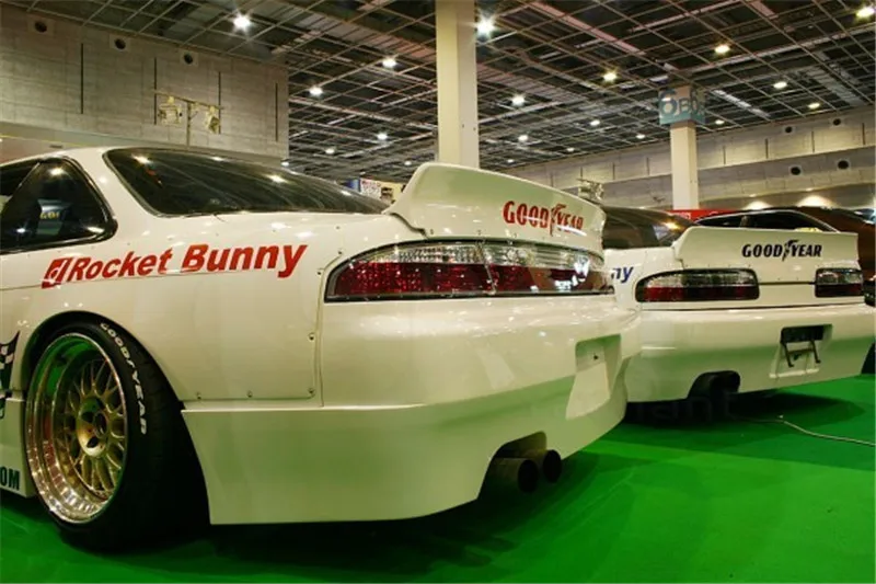 1994-1998 Nissan Silvia S14 Zenki S14A Kouki SX240 Rocket Bunny Ver.1 Style Duck Tail Rear Trunk Spoiler Wing CF (12)