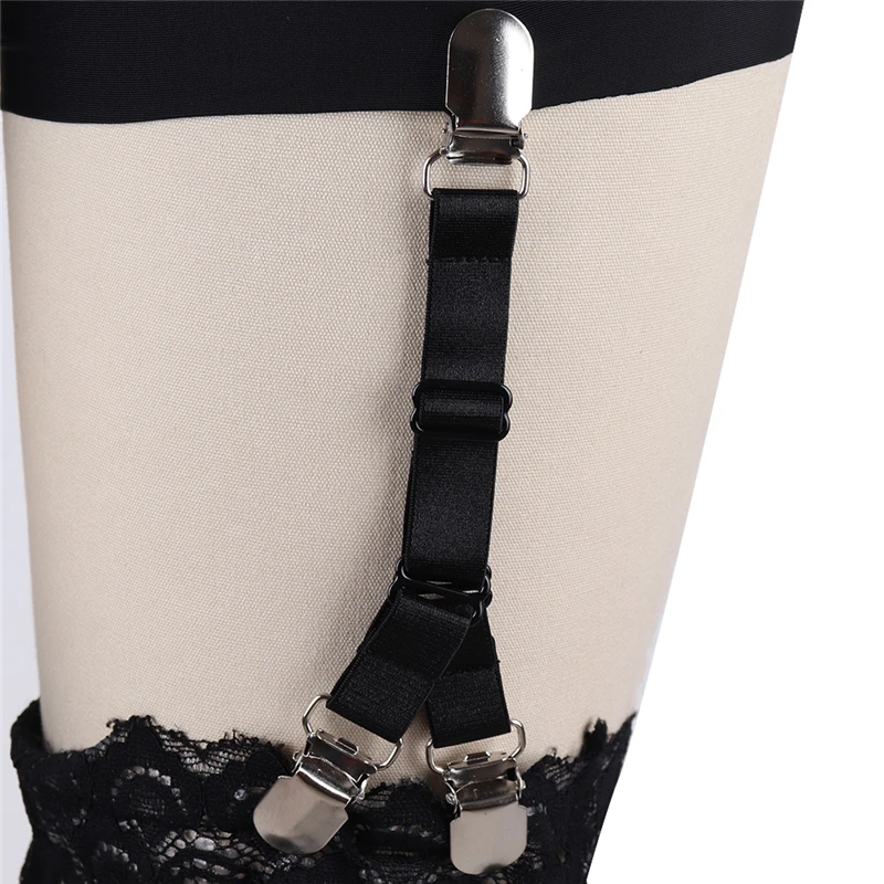 Портупея женские сексуальные подвязки 2 предмета Панки готы Harajuku для чулок черный эластичный ремень-подвязка подвязки нижнее белье