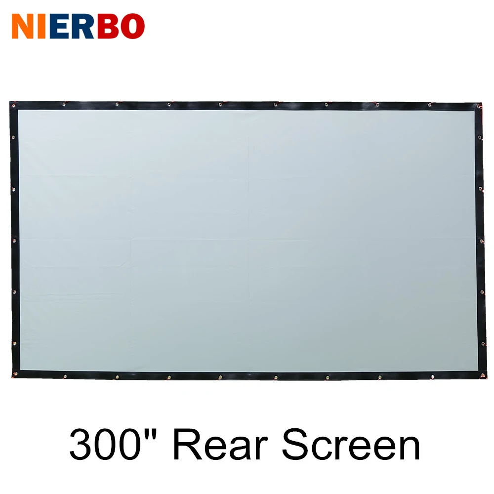 

NIERBO 300 Inches Rear Screens Shop Show Business Portable Durable Rear Projection Screen PVC High Definition Outdoor Advertise