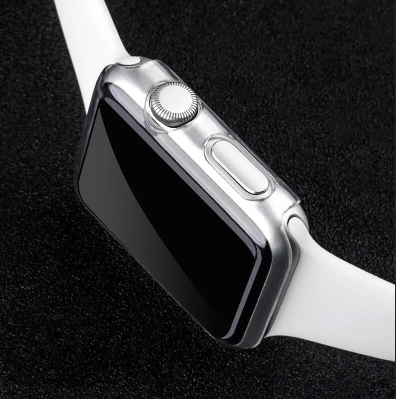 500 шт 38 мм/42 мм кристалл ультра тонкий жесткий ПК прозрачный чехол для Apple Watch Series 1 Series 2