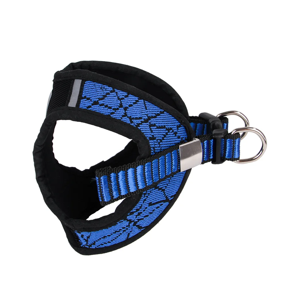 Pet Harness Collar Leads for Medium Small Dogs Vest Harnesses with Reflective Stripe Safety Buckle Traction Rope Dog Chest Strap (6)