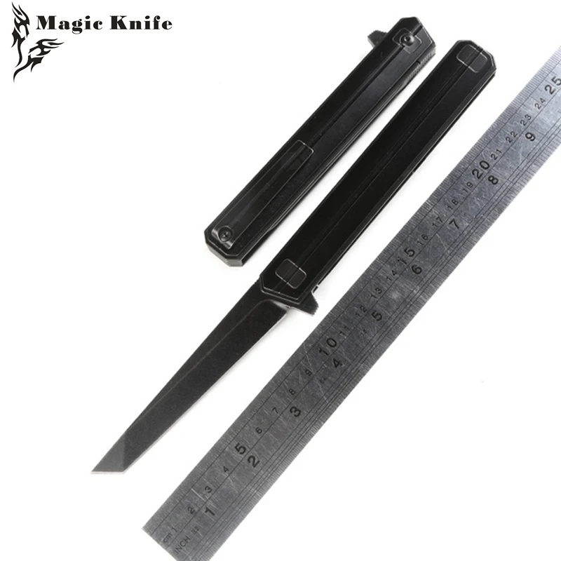 MAGIC QM Qwaiken M390 blade Tactical ball bearing Flipper folding knife TC4 titanium handle camping outdoor knives EDC tools | Инструменты