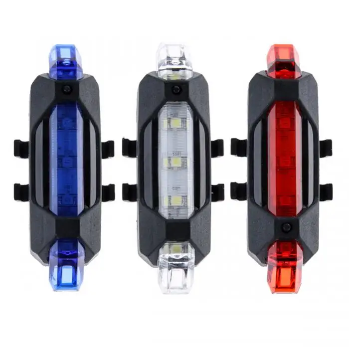 Портативный USB Перезаряжаемые велосипед хвост сзади безопасности Предупреждение светильник хвост светильник супер яркий светодиодный светильник