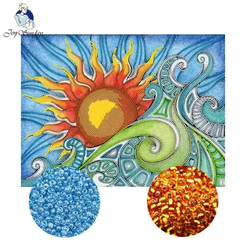 

JOY SUNDAY Needlework, DIY bead cross stitch, embroidery needle flower, plant precision printing plant pattern cross stitch 9