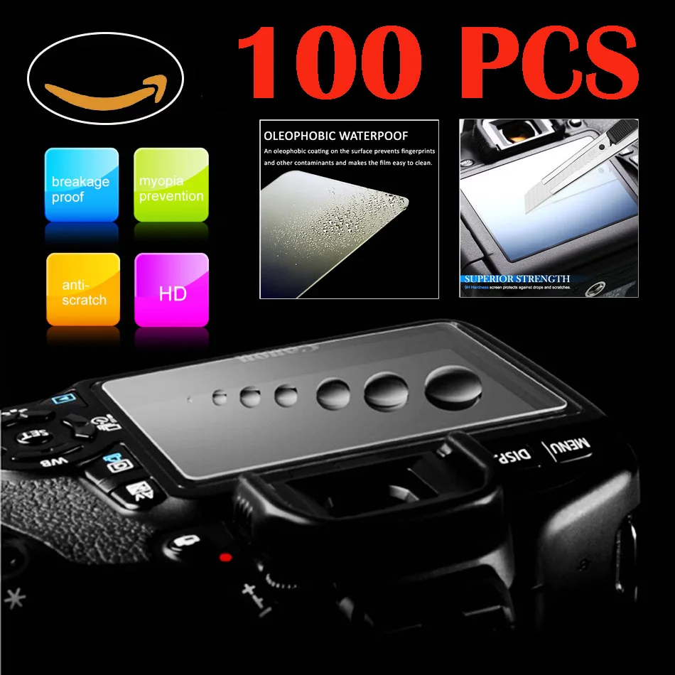 100PCS Tempered Glass Screen Film For Olympus EM10